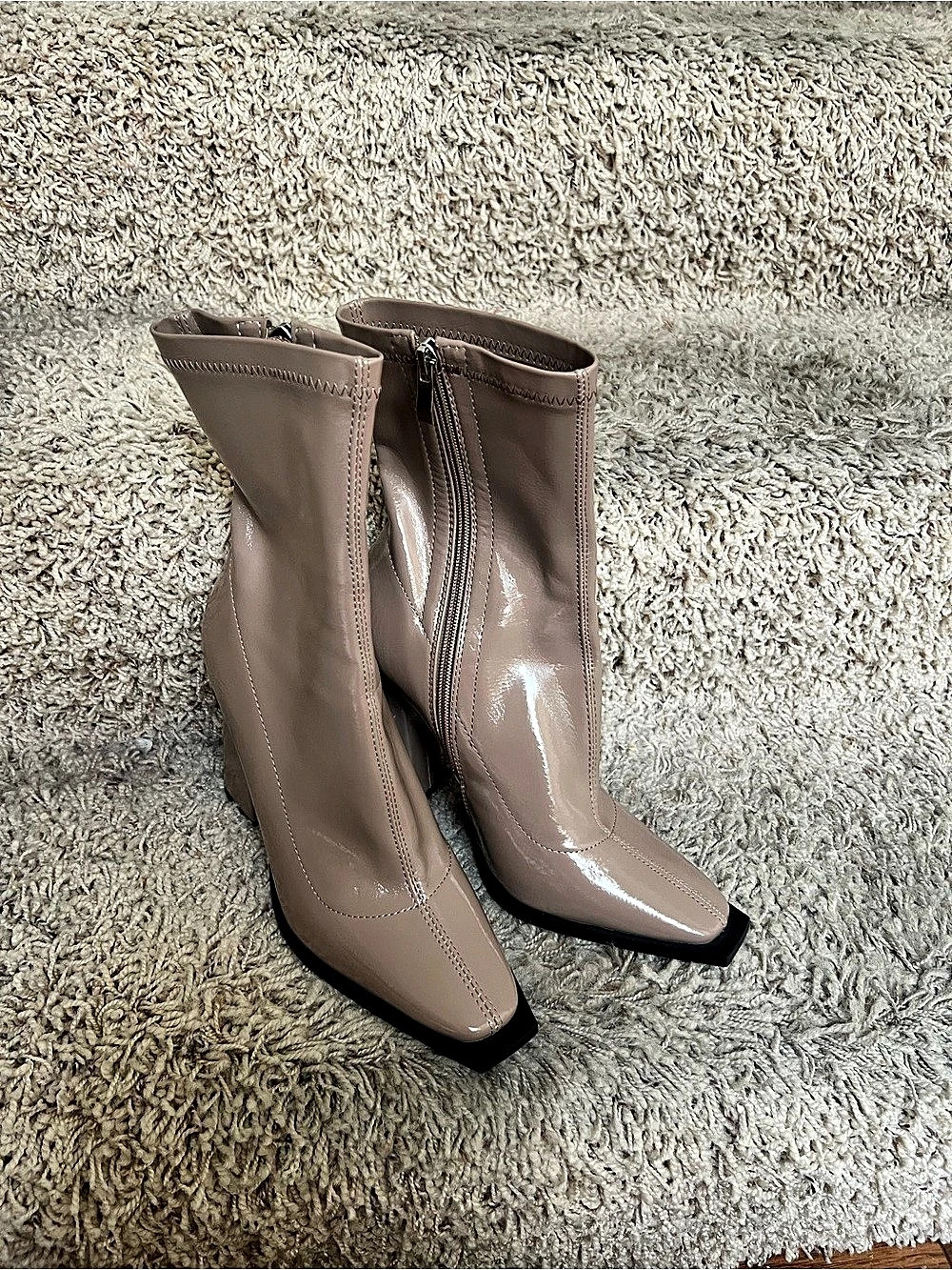 Pointed Toe Heeled Boots in Brown Like New
